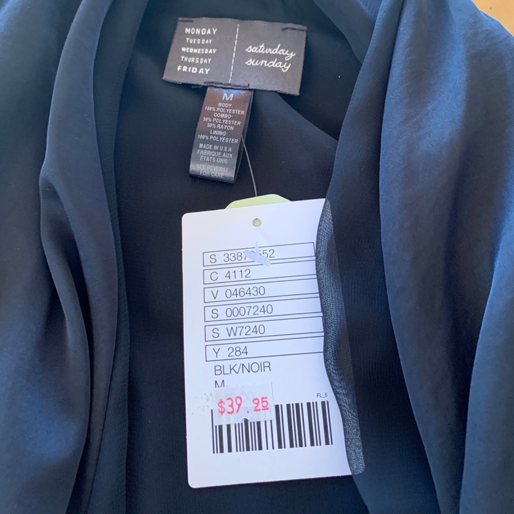 Anthropologie NWT black free flowing jacket